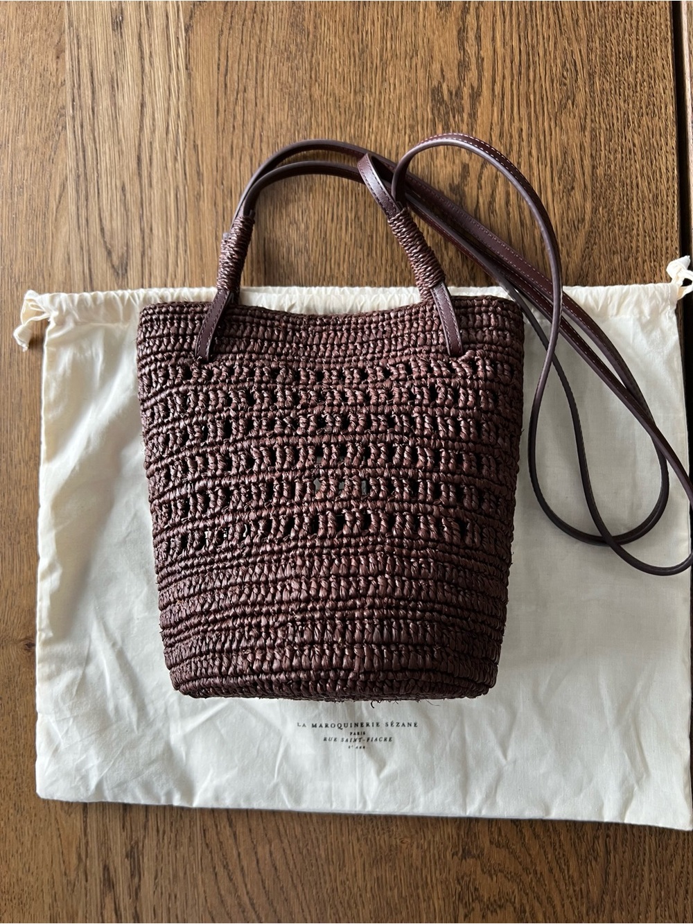 Sezane Rosie basket bag raffia
